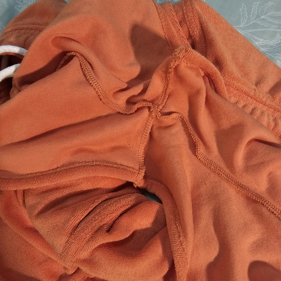 American Eagle Outfitters Orange Athletic Shorts Terry Cloth Elastic Waist Xl - Picture 8 of 9